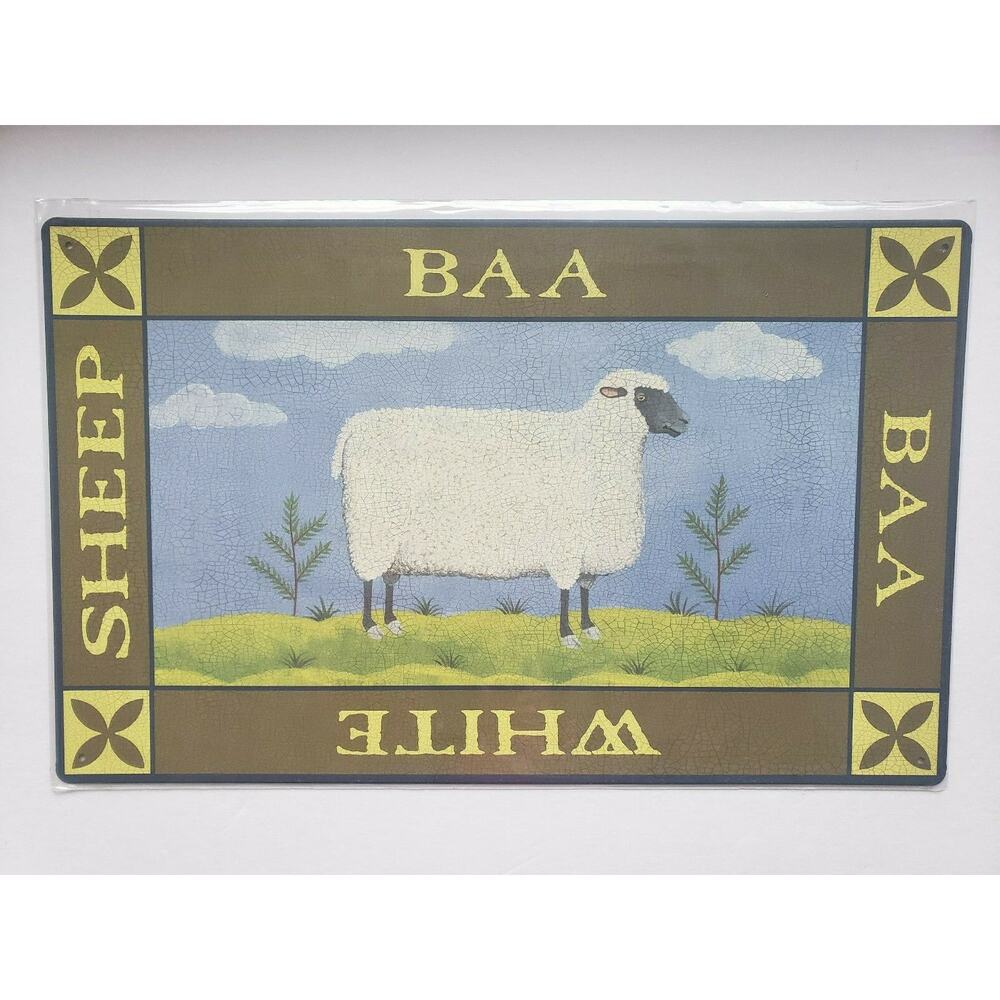 Baa‎ Baa White Sheep Ohio Wholesale Inc. 16x10 Rustic Retro Metal Signs 28922